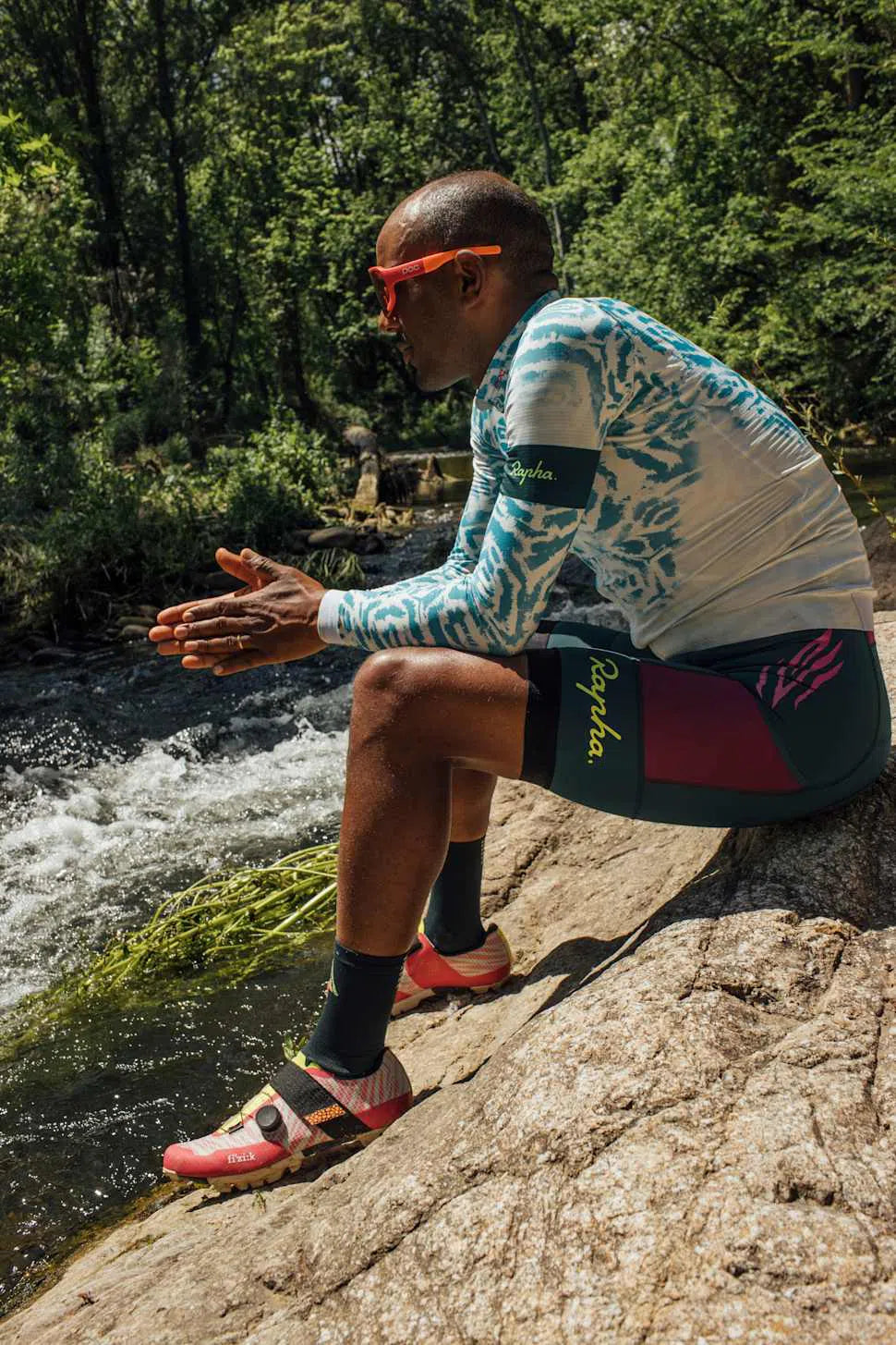 RAPHA X AMANI Pro Team Training Cargo Bib Shorts - SMO/Teal RAPHA X AMANI Pro Team Training Cargo Bib Shorts - SMO/Teal
