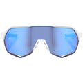RIDE 100% Eyewear S2 - Matte White/Hiper Blue Multilayer Mirror Lens-Eyewear-841269157315