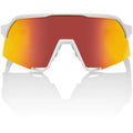 RIDE 100% Eyewear S3 Soft Tact White HiPER® Red Multilayer Mirror Lens Default 100% 