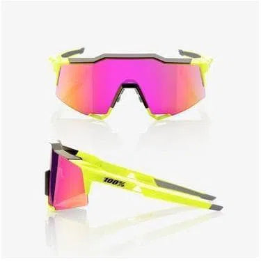 RIDE 100% Eyewear Speedcraft Polished Black/Fluorescent Yellow