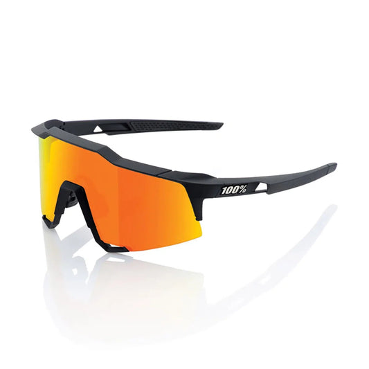 RIDE 100% Eyewear Speedcraft - Soft Tact Black Hiper Red Multilayer Mirror Lens-Eyewear-66370182