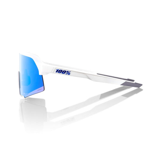 RIDE 100% S3 Sunglasses - Matte Blanc / HiPER Blue Multilayer Mirror Lens