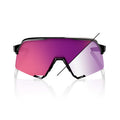 RIDE 100% S3 Sunglasses - Gloss Black / Purple Flash Mirror Photochromic Lens