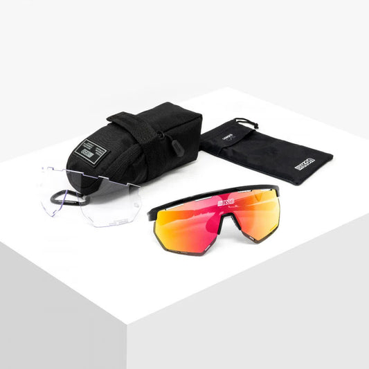 SCICON Aerowing Eyewear - White Gloss/Multimirror Red-Eyewear-8023848088230