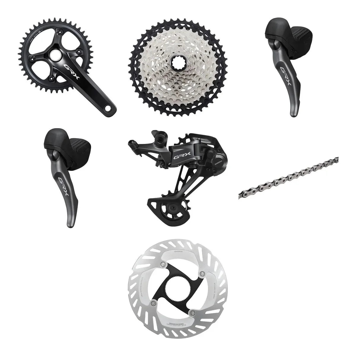 SHIMANO GRX groupset component layout