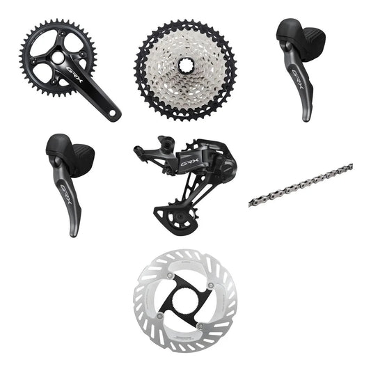 SHIMANO GRX groupset component layout