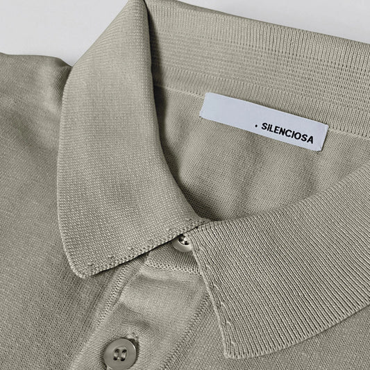 SILENCIOSA Light Polo - Khaki-T-Shirts-