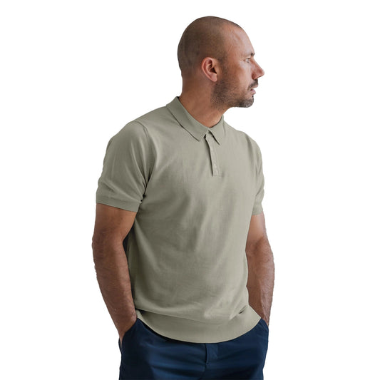 SILENCIOSA Light Polo - Khaki-T-Shirts-15393609