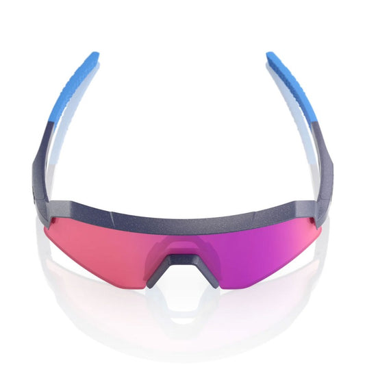 RIDE 100% Slendale XS Sunglasses - Satin Storm Metallic / Purple Multilayer Mirror Lens
