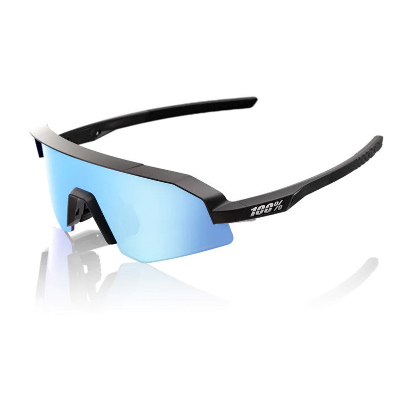 RIDE 100% Slendale XS Sonnenbrille - Matte Schwarz / HiPER Blue Multilayer Mirror Lens