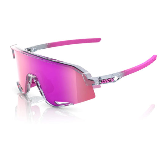 RIDE 100% Slendale Sunglasses - Polished Translucent Grey / Purple Multilayer Mirror Lens