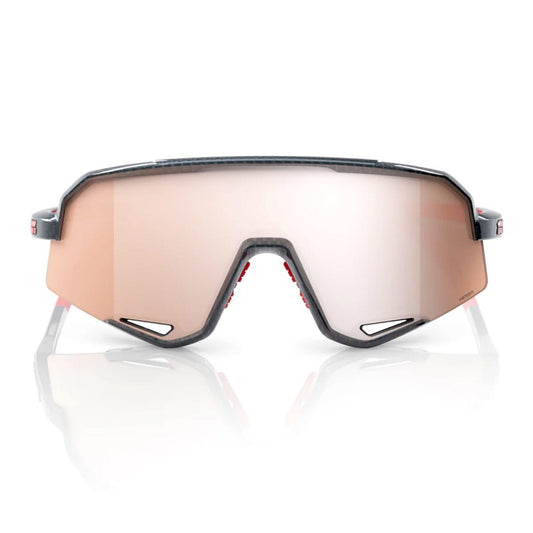RIDE 100% Slendale Sunglasses - Gloss Carbon Fiber / HiPER Crimson Silver Mirror Lens