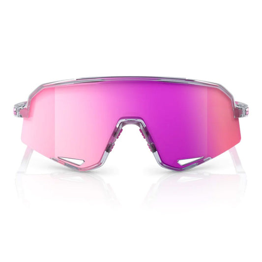 RIDE 100% Slendale Sunglasses - Polished Translucent Grey / Purple Multilayer Mirror Lens