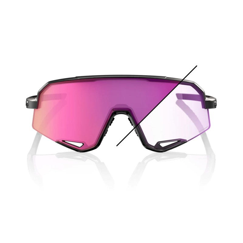 RIDE 100% Slendale Solbriller - Gloss Sort / Purple Flash Mirror Photochromic Lens