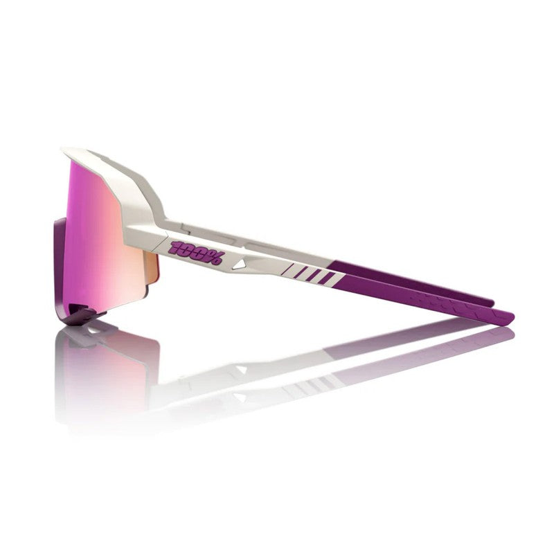 RIDE 100% Slendale Sunglasses - Matte Chalk / Purple Multilayer Mirror Lens