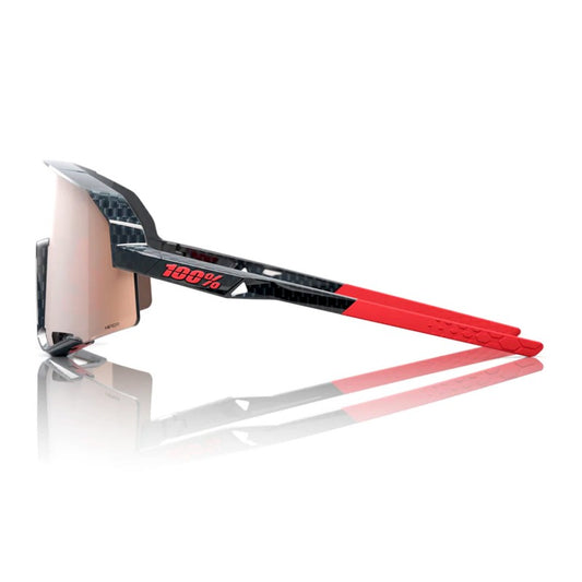 RIDE 100% Slendale Sunglasses - Gloss Carbon Fiber / HiPER Crimson Silver Mirror Lens