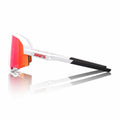 RIDE 100% Slendale Sunglasses - Matte Weiß / HiPER Red Multilayer Mirror Lens