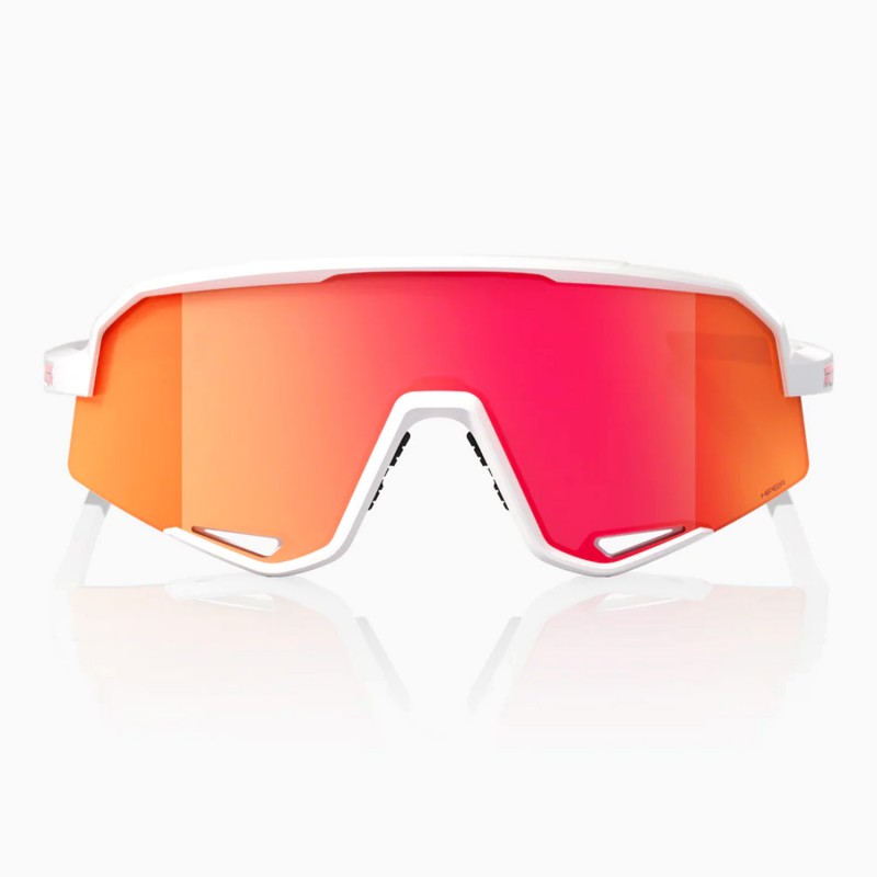 RIDE 100% Slendale Sunglasses - Matte Weiß / HiPER Red Multilayer Mirror Lens