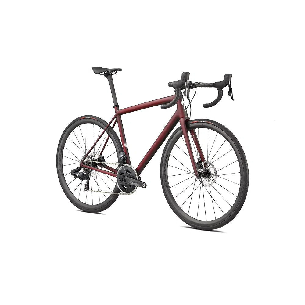 rennrad aethos SPECIALIZED AETHOS PRO 2022 Sram Force AXS Disc Komplettes Rennrad - Maroon / Schwarz Tint Edge Fade