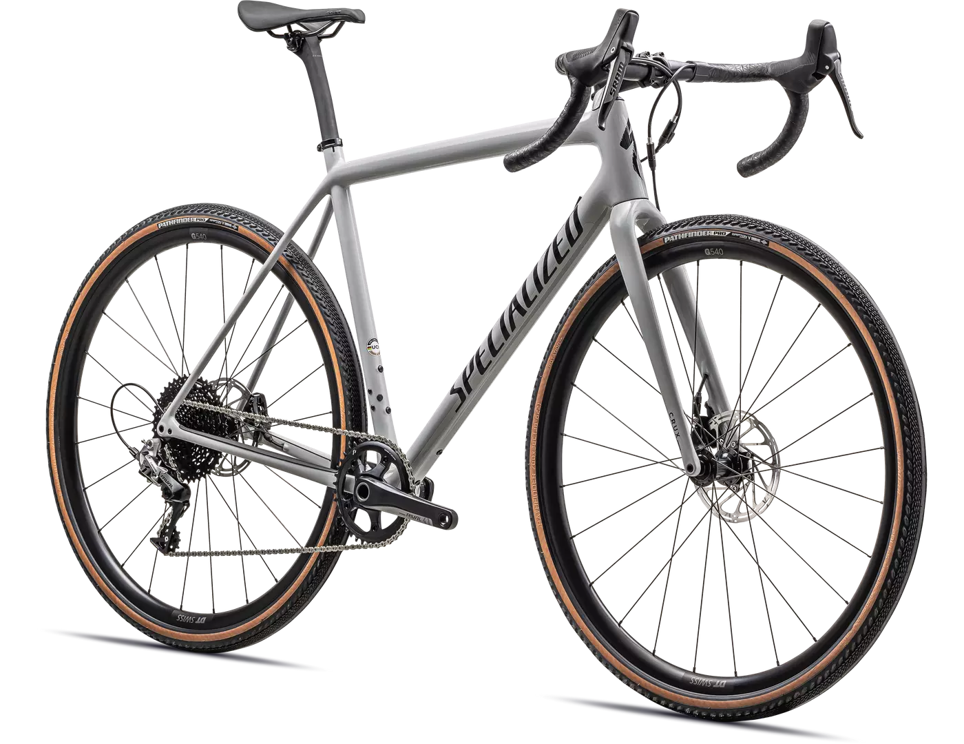 SPECIALIZED CRUX Comp Complete Bike Gravel Sram Rival - GLOSS DOVE GREY/METALLIC NAVY-Complete Gravel Bikes-