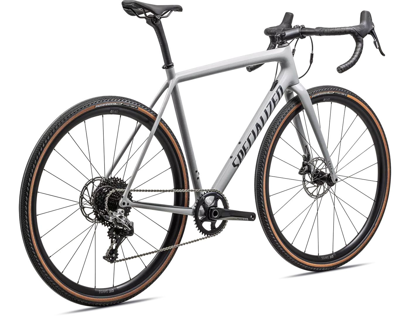 SPECIALIZED CRUX Comp Complete Bike Gravel Sram Rival - GLOSS DOVE GREY/METALLIC NAVY-Complete Gravel Bikes-