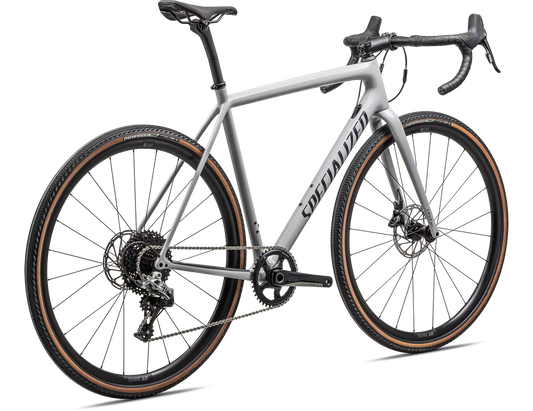 SPECIALIZED CRUX Comp Complete Bike Gravel Sram Rival - GLOSS DOVE GREY/METALLIC NAVY-Complete Gravel Bikes-