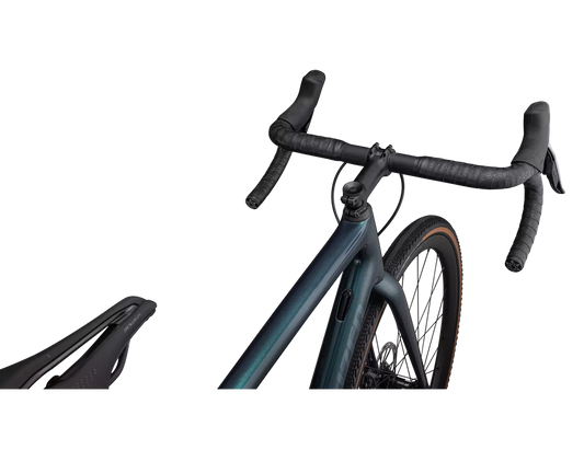 SPECIALIZED Crux Pro 700 Force XPLR eTap AXS 2023 Complete Gravel Bike - GLOSS METALLIC DEEP LAKE/ GREEN PEARL-Complete Gravel Bikes-