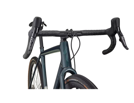 SPECIALIZED Crux Pro 700 Force XPLR eTap AXS 2023 Complete Gravel Bike - GLOSS METALLIC DEEP LAKE/ GREEN PEARL-Complete Gravel Bikes-