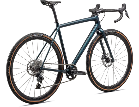 SPECIALIZED Crux Pro 700 Force XPLR eTap AXS 2023 Complete Gravel Bike - GLOSS METALLIC DEEP LAKE/ GREEN PEARL-Complete Gravel Bikes-