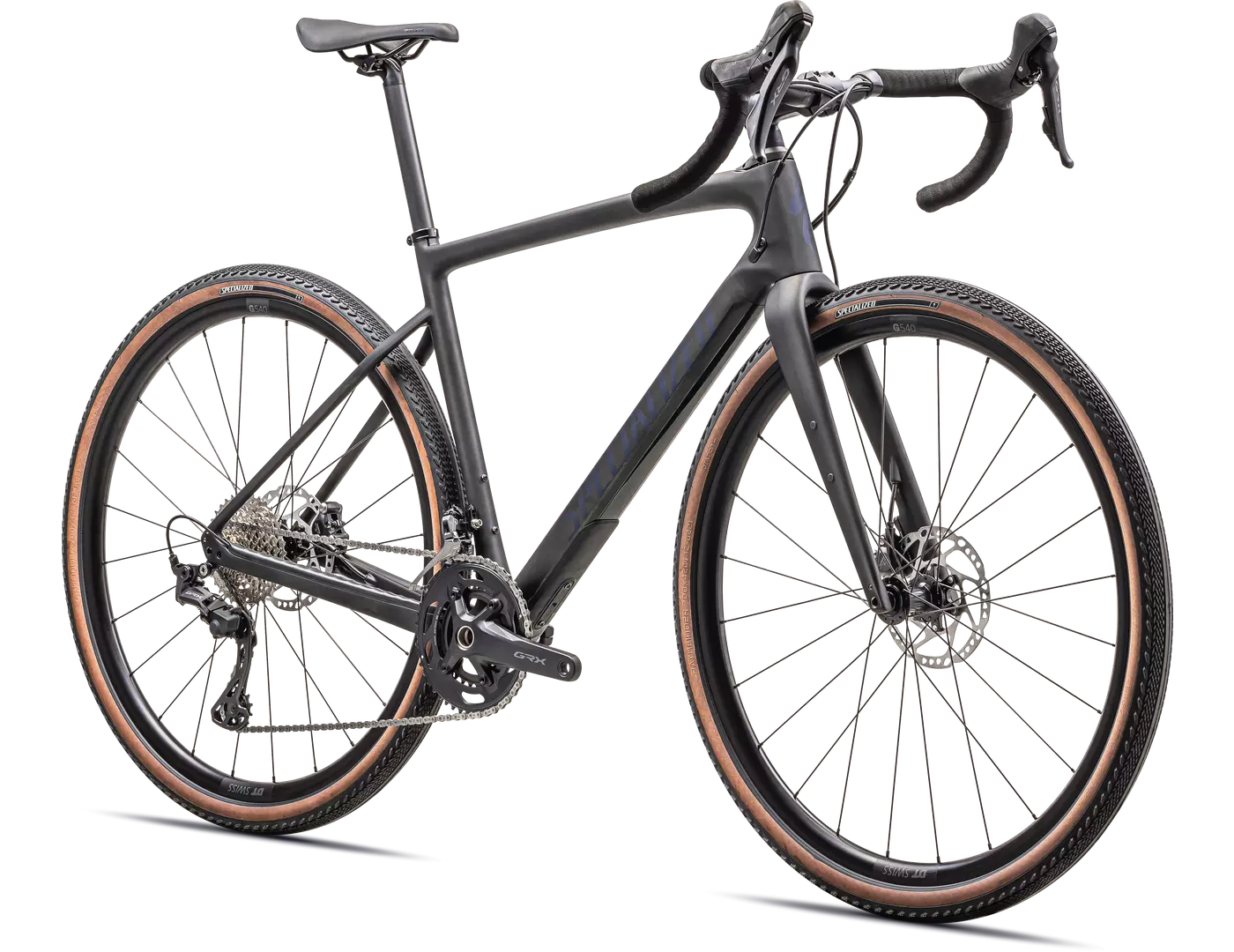SPECIALIZED Diverge Sport Carbon Complete Gravel Bike - SATIN CARBON/BLUE ONYX-Complete Gravel Bikes-