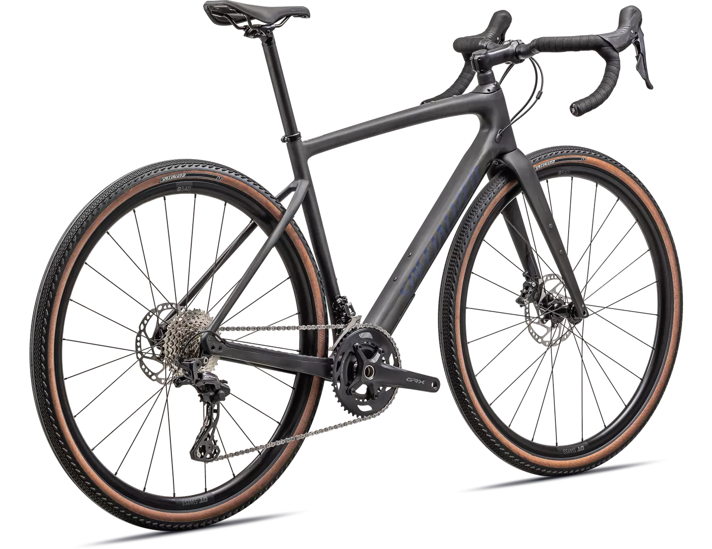 SPECIALIZED Diverge Sport Carbon Complete Gravel Bike - SATIN CARBON/BLUE ONYX-Complete Gravel Bikes-