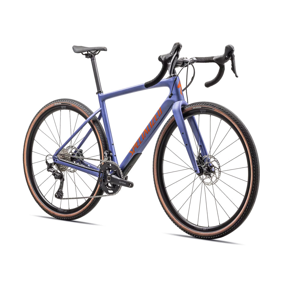 SPECIALIZED Diverge Sport Carbon Complete Gravel Bike - SATIN PURPLE INDIGO TINT/PURPLE INDIGO/AMBER GLOW