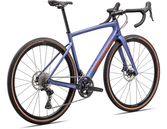 SPECIALIZED Diverge Sport Carbon Complete Gravel Bike - SATIN PURPLE INDIGO TINT/PURPLE INDIGO/AMBER GLOW-Complete Gravel Bikes-