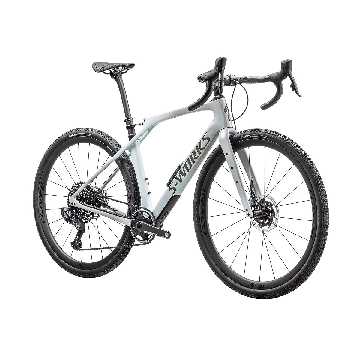 s works gravel e bike SPECIALIZED DIVERGE STR SWORKS Gravel Bike - DOVE GREY+EYRIS PEARL / MORNING MIST / EYRIS PEARL / SMOKE