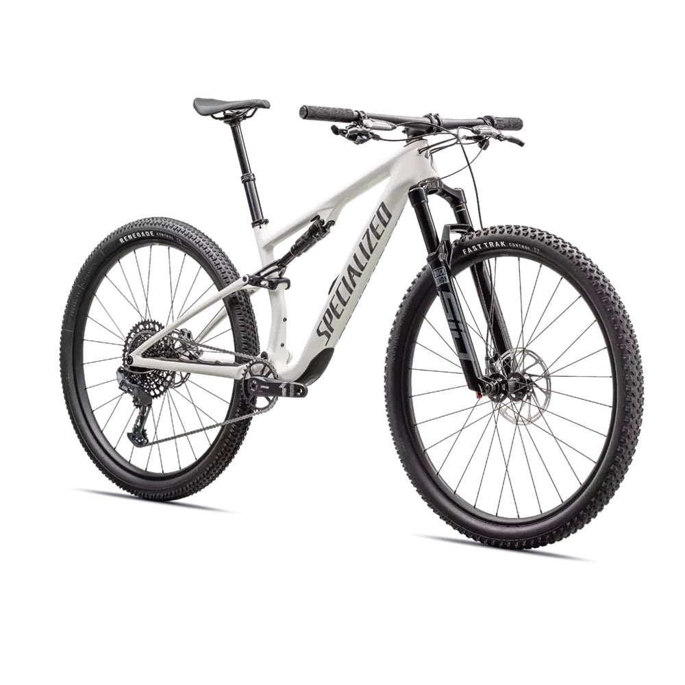 white mountainbike Specialized Epic 8 Comp Bike - White
