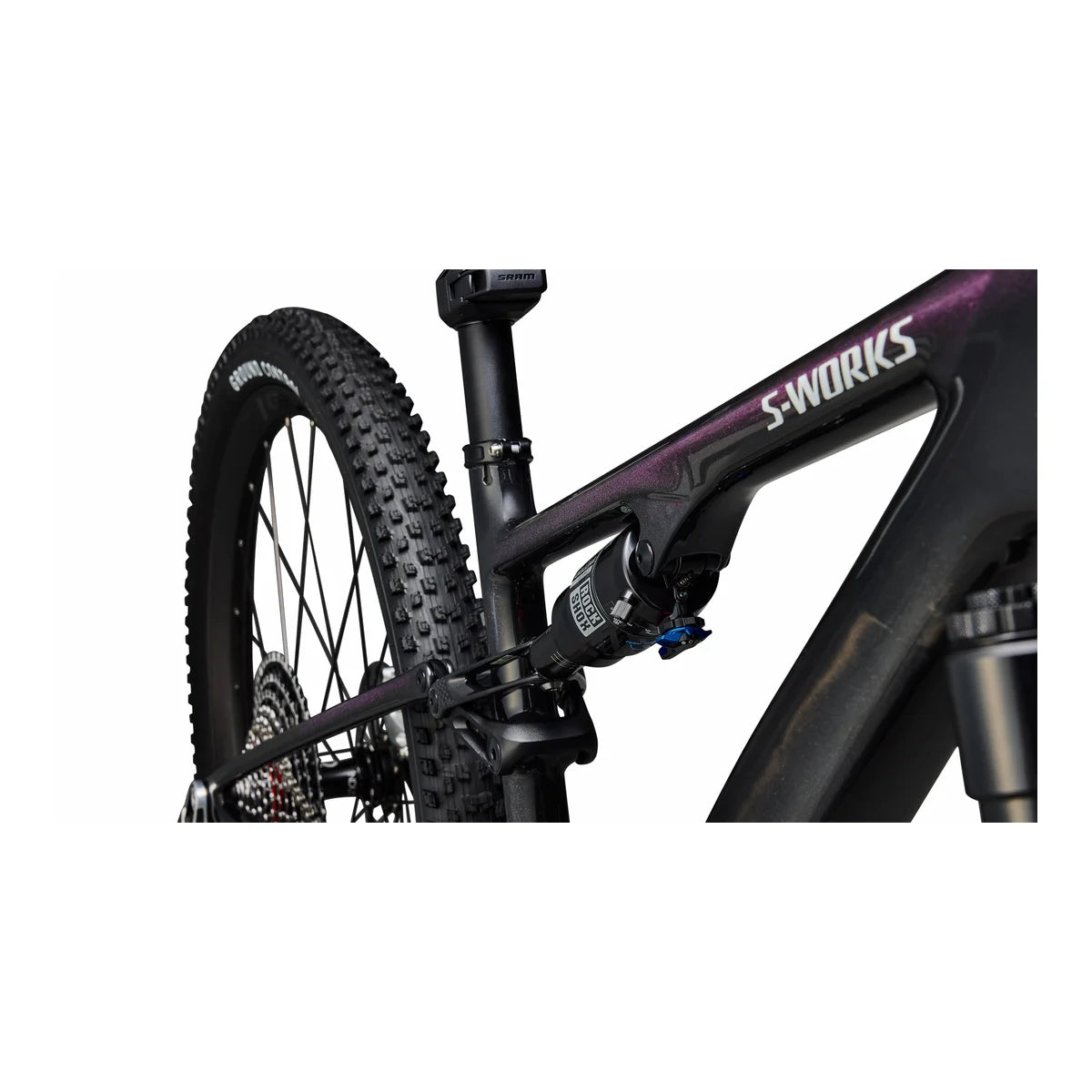 SPECIALIZED S-Works Epic 8 EVO 2026 SRAM XX SL AXS Complete MTB - Gloss Carbon / Green To Purple Viavi Fade / Brushed Liquid Metal