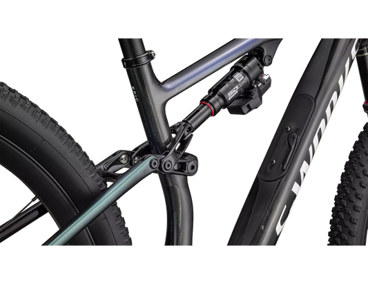 SPECIALIZED Sworks Epic 8 SRAM XX Complete MTB - Gloss Carbon/Astral Blue/Electric Green/Cyan Edge Fade/Metallic White Silver-Complete MTB Bikes-