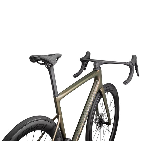 SPECIALIZED SWORKS Tarmac SL8 2025 Sram Red AXS Road Bike - Gloss Cypress Metallic/Magenta to Gold Pearl/Satin Black Metallic