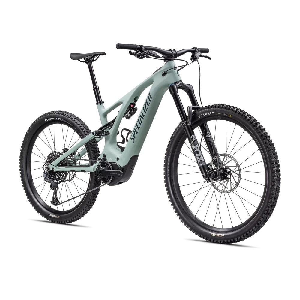 mountainbike weiß grün SPECIALIZED TURBO Levo Comp Carbon Komplettes Mountainbike Ebike - Satin Weiß Sage / Deep Lake