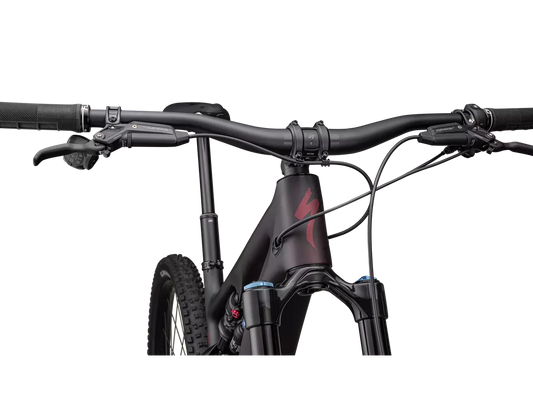 SPECIALIZED Turbo Levo SL Expert Carbon Complete MTB Ebike - Satin Red Tint Over Carbon / Maroon / Silver Dust-Complete E-MTB Bike-