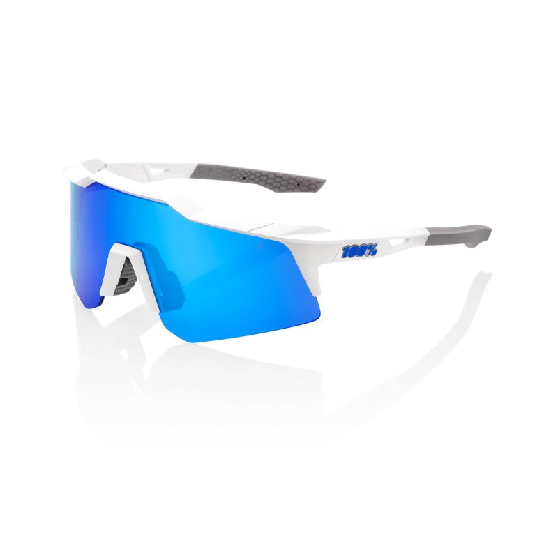 RIDE 100% Speedcraft XS Sunglasses - Matte Blanc / Blue Multilayer Mirror Lens
