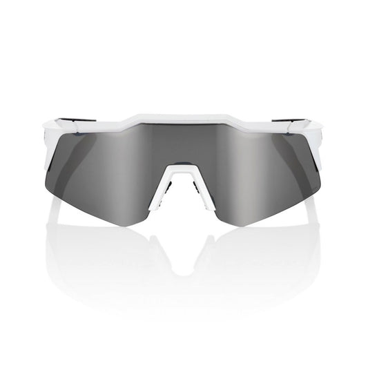 RIDE 100% Speedcraft XS Sunglasses - Matte Blanc / HiPER Silver Mirror Lens