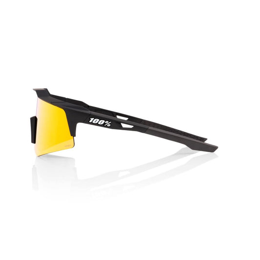 RIDE 100% Speedcraft XS Sunglasses - Soft Tact Negre / HiPER Red Multilayer Mirror Lens