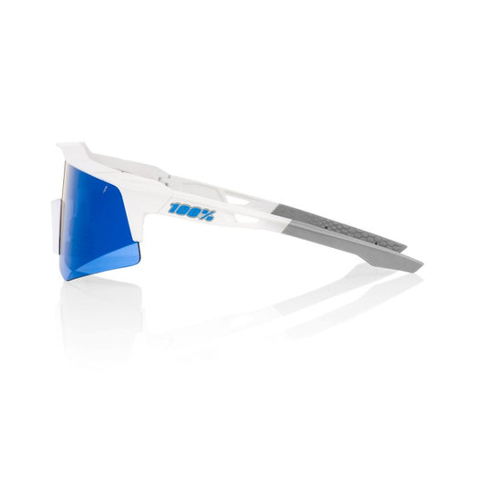 RIDE 100% Speedcraft XS Sunglasses - Matte Blanc / Blue Multilayer Mirror Lens