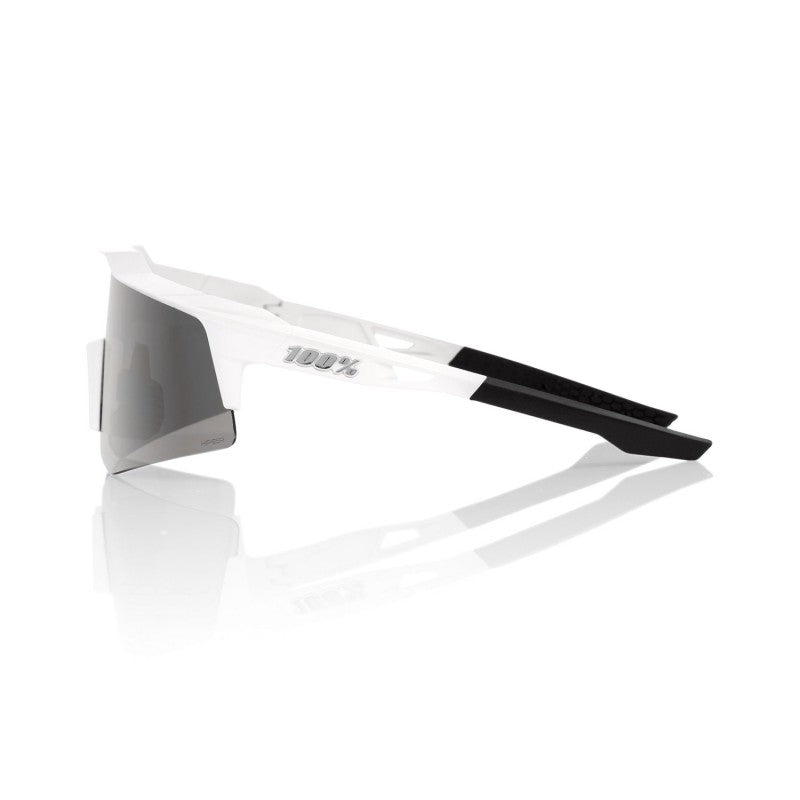 RIDE 100% Speedcraft XS Sunglasses - Matte Blanco / HiPER Silver Mirror Lens