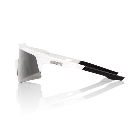 RIDE 100% Speedcraft XS Sunglasses - Matte Blanc / HiPER Silver Mirror Lens