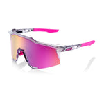 RIDE 100% Speedcraft Sunglasses - Polished Translucent Grey / Purple Multilayer Mirror Lens