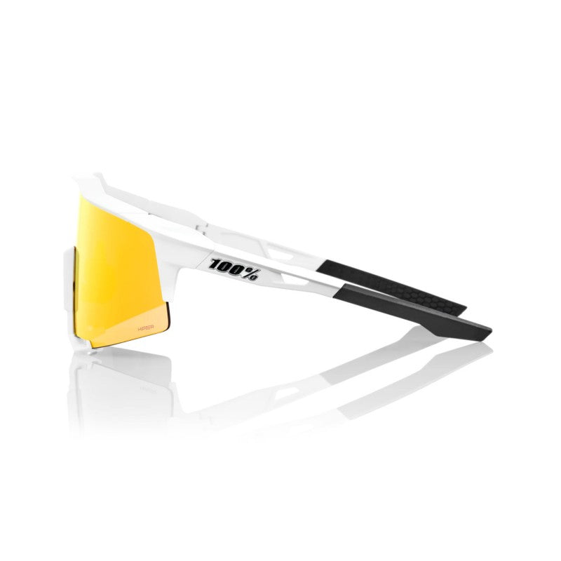 RIDE 100% Speedcraft Sunglasses - Soft Tact Negre / HiPER Red Multilayer Mirror Lens