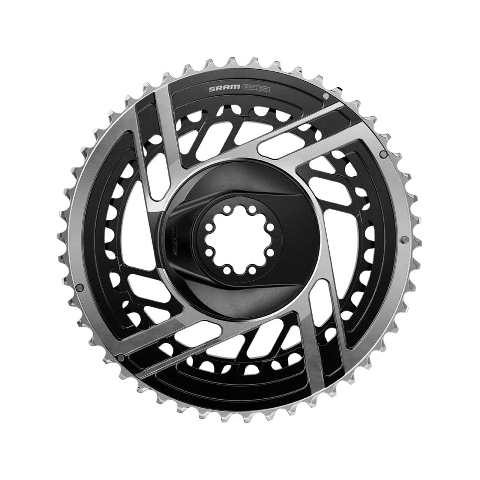 SRAM RED ETAP AXS E1 Chainrings ROAD 2X12 - BLACK SILVER (SIN TORNS)*-Chainrings-710845899560