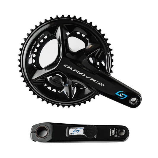 Stages Cycling Power Meter Crankset LR Dual Dura Ace R9200 - Shadow Black-Power Meters-